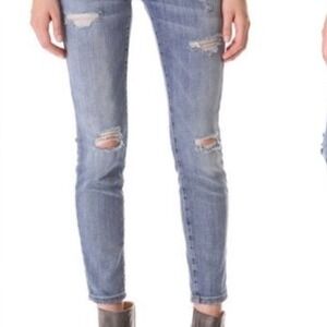 Current/Elliott Jeans The Stiletto Shipwreck Destroy Skinny Jeans 28